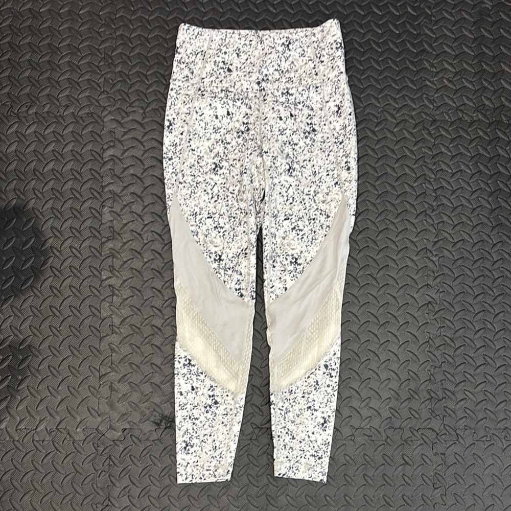 Athleta Speckled Gray and white Leggings XS